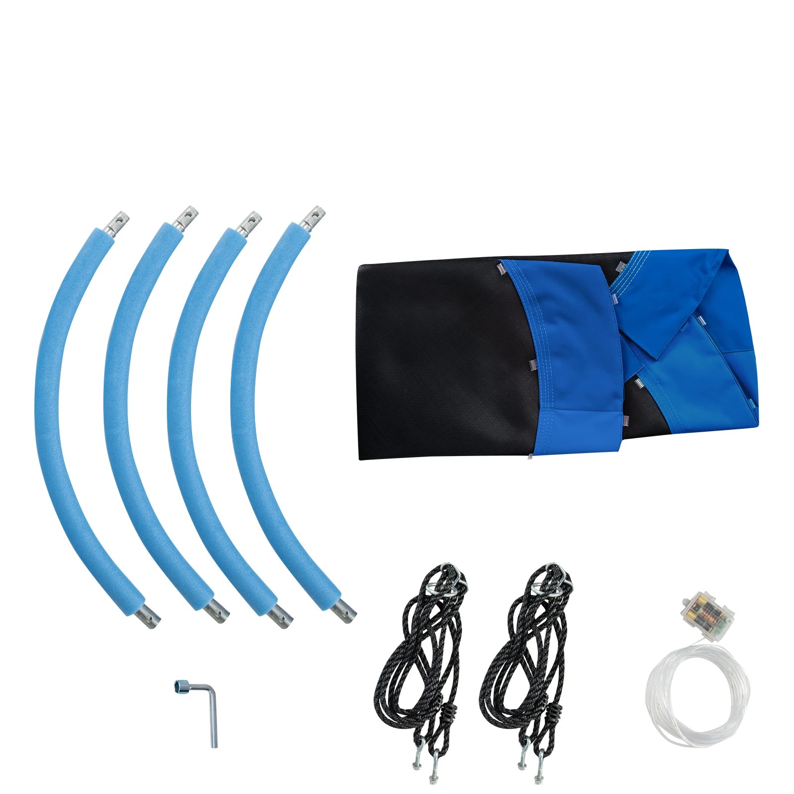 4 Costway 100CM LED Saucer Swing All-weather Outdoor Tree Swing - Multi, 4 of 4
