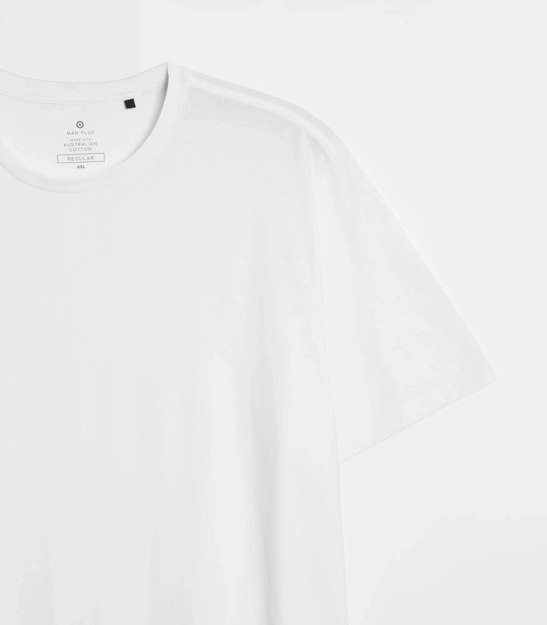 6 Target Plus Australian Cotton Crew T-Shirt WHITE, 6 of 6