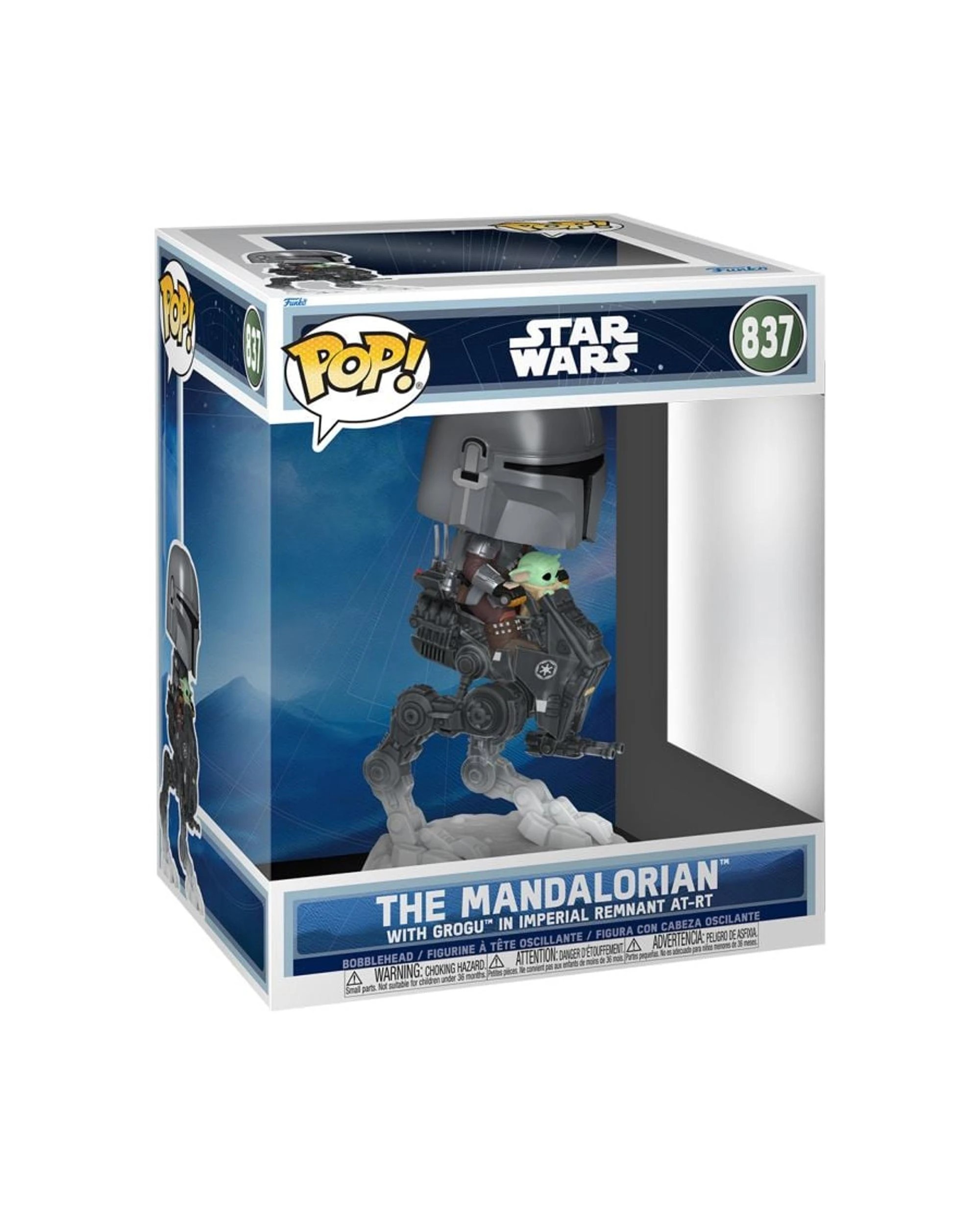 3 Star Wars The Mandalorian with Grogu in Imperial Remnant AT-RT Bobblehead Funko POP! Rides Deluxe, 3 of 3
