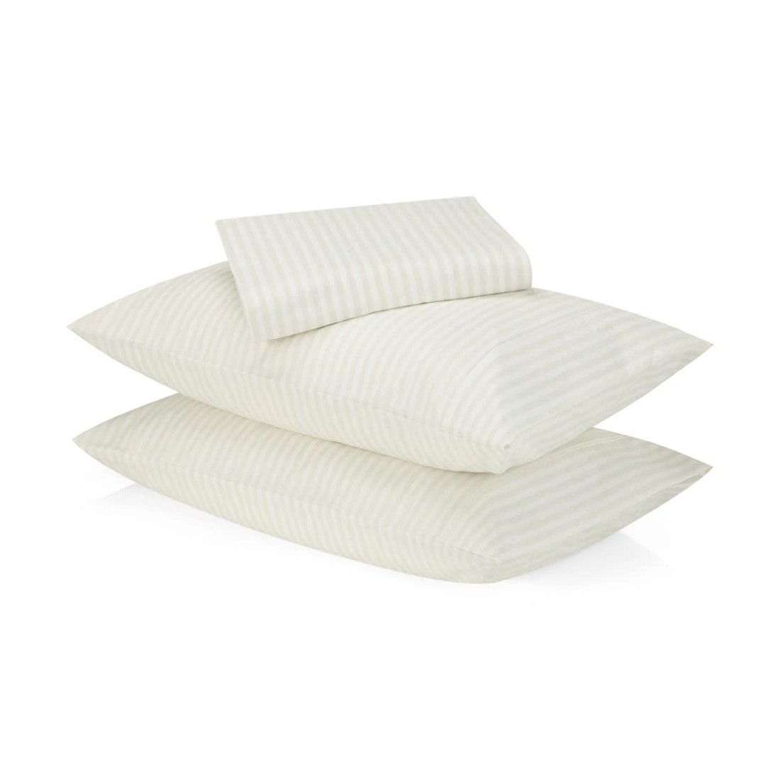 1 250 Thread Count Stripe Cotton Sheet Set - Double Bed, Natural, 1 of 7