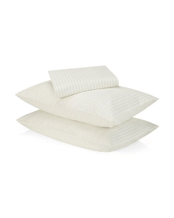 250 Thread Count Stripe Cotton Sheet Set - Double Bed, Natural