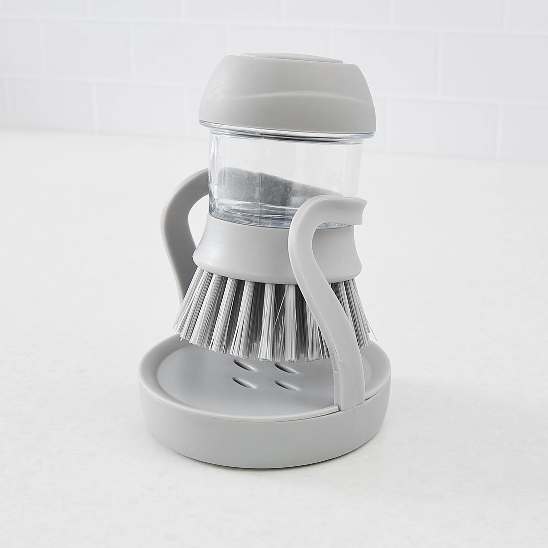 4 Soap Dispenser Dish Brush with Holder, 4 of 10