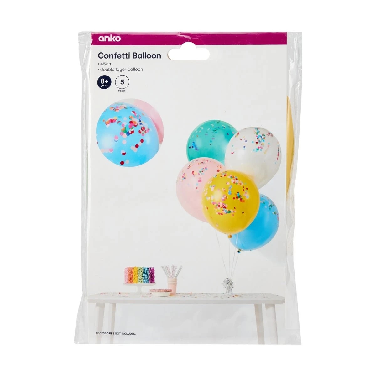 7 5 Pack Confetti Balloons, 7 of 7