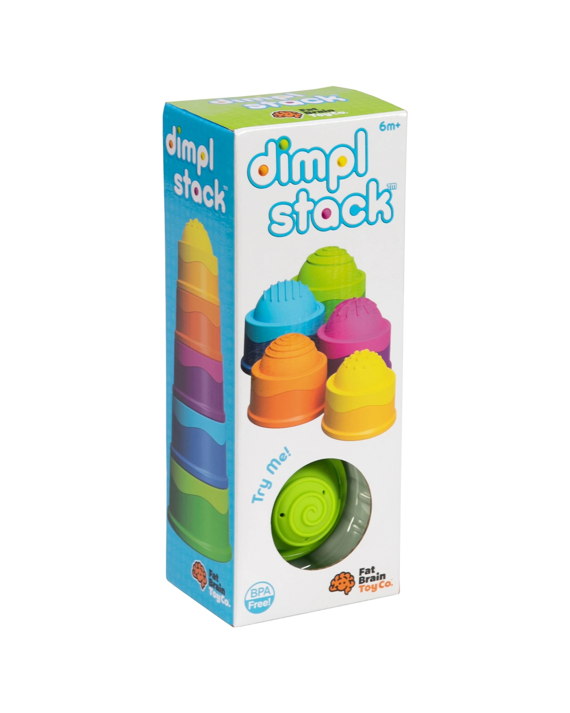 6 Fat Brain Toy Co Dimpl Stack Baby Infant Toddler Sensory Play - Multi, 6 of 7
