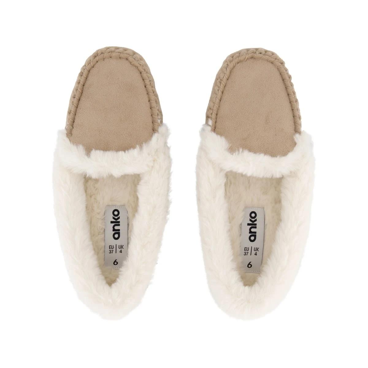2 Elevated Microsuede Moccasins Ivry Beige, 2 of 3