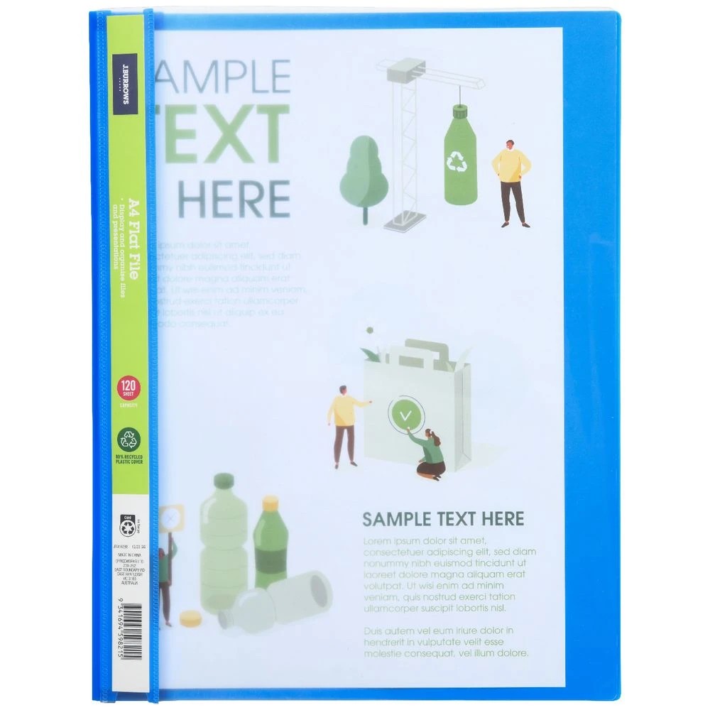 2 J.Burrows A4 Flat File Blue, 2 of 3