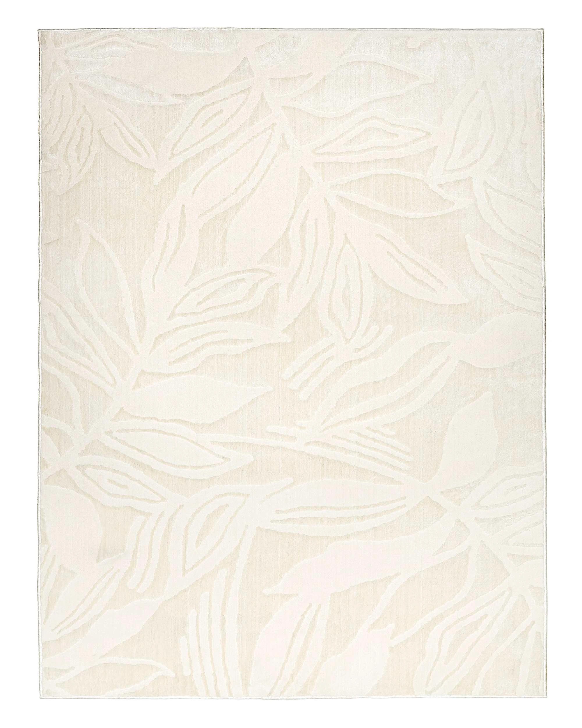 1 Loopsie Bessant Leafy Washable Rug-330cm x 240cm - Beige, 1 of 8