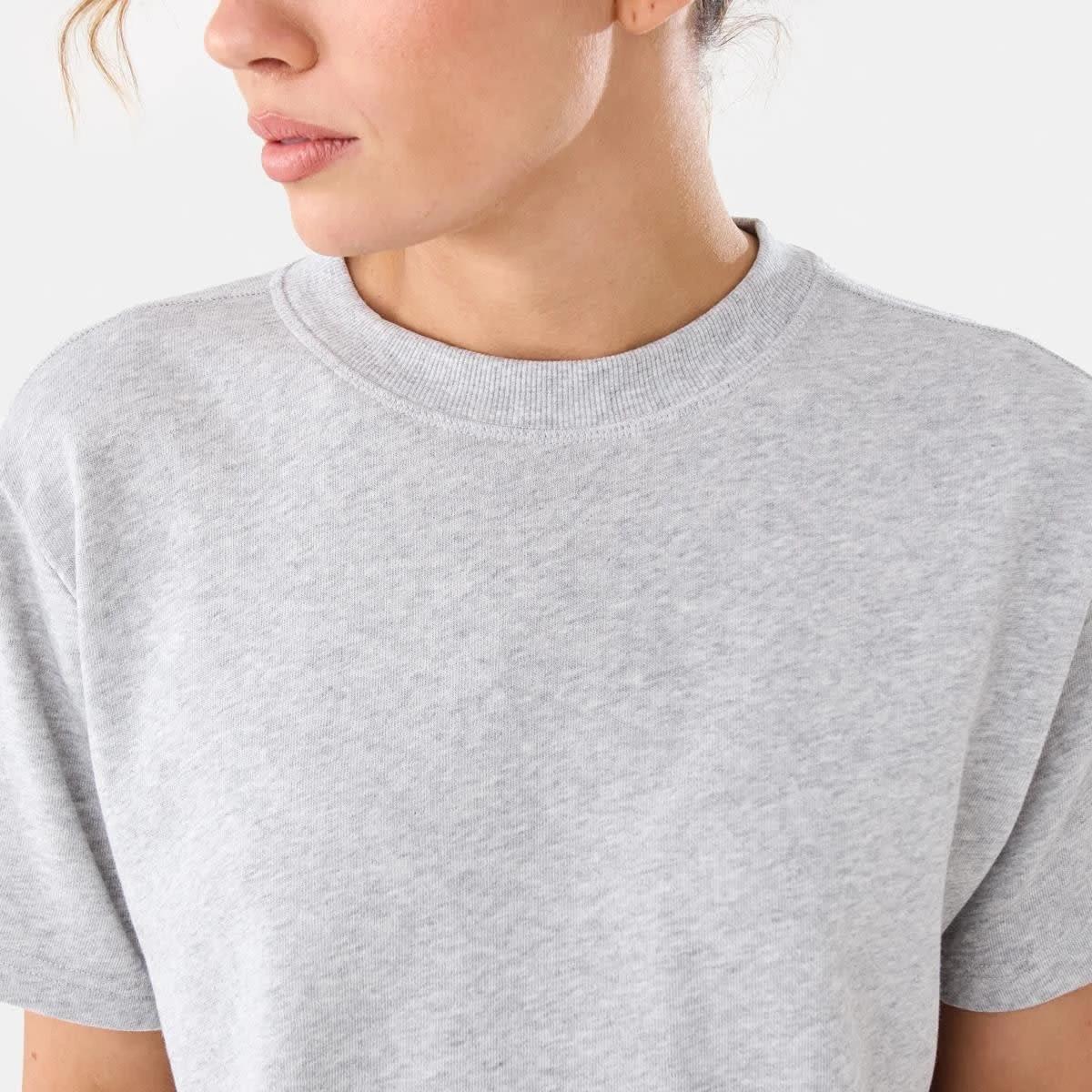 6 Active Womens Terry T-shirt SOFT GREY MARLE, 6 of 7