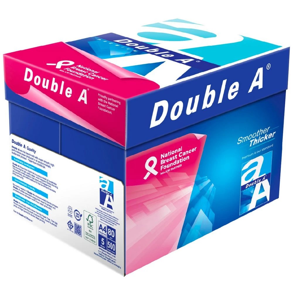 1 Double A 80gsm A4 Copy Paper 5 Ream Carton, 1 of 2