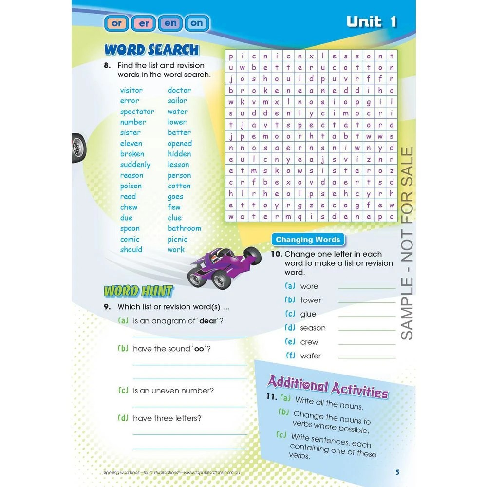 4 Spelling Workbook Interactive Book D, 4 of 5