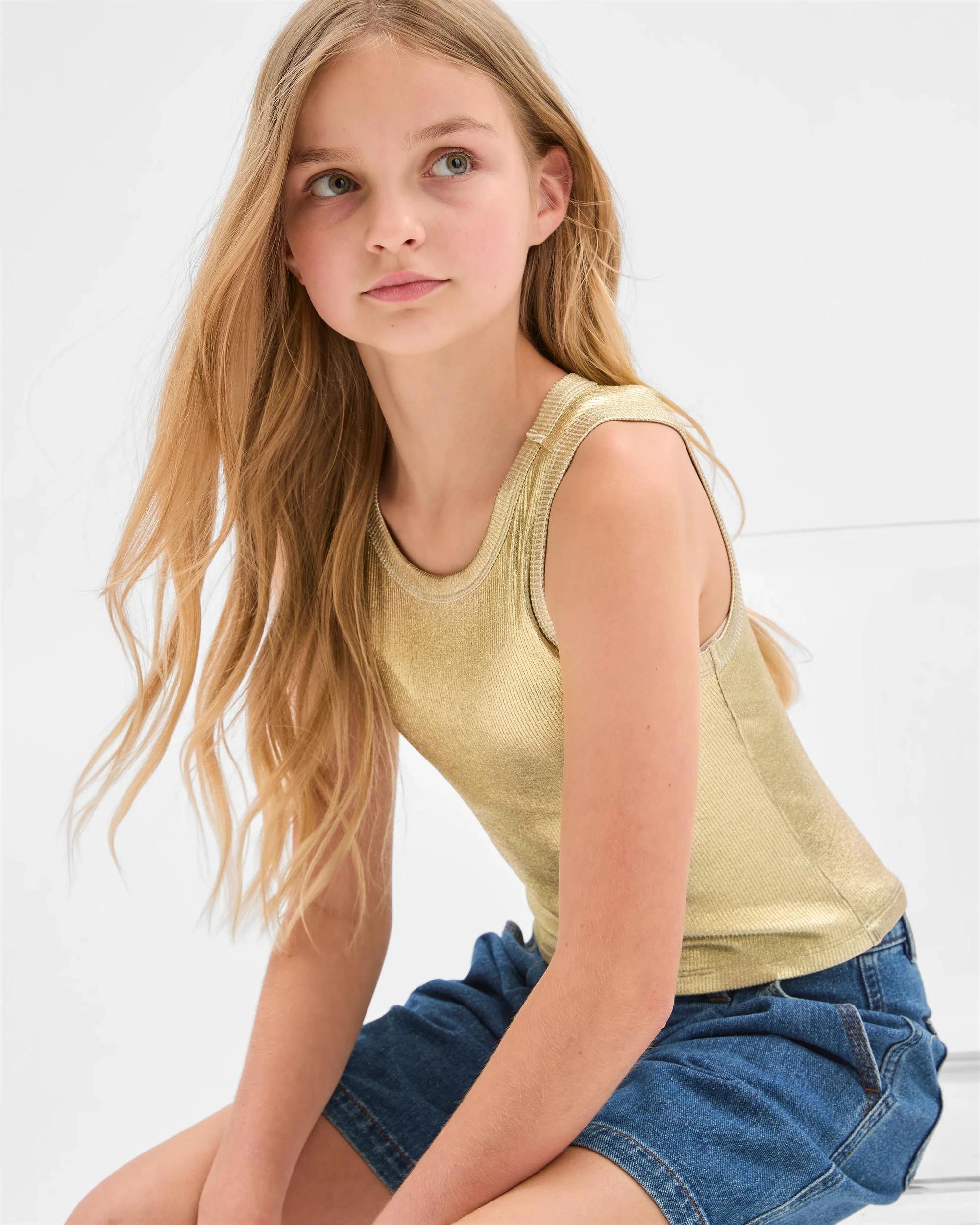 2 Target Metallic Rib Tank GOLD METALLIC, 2 of 7