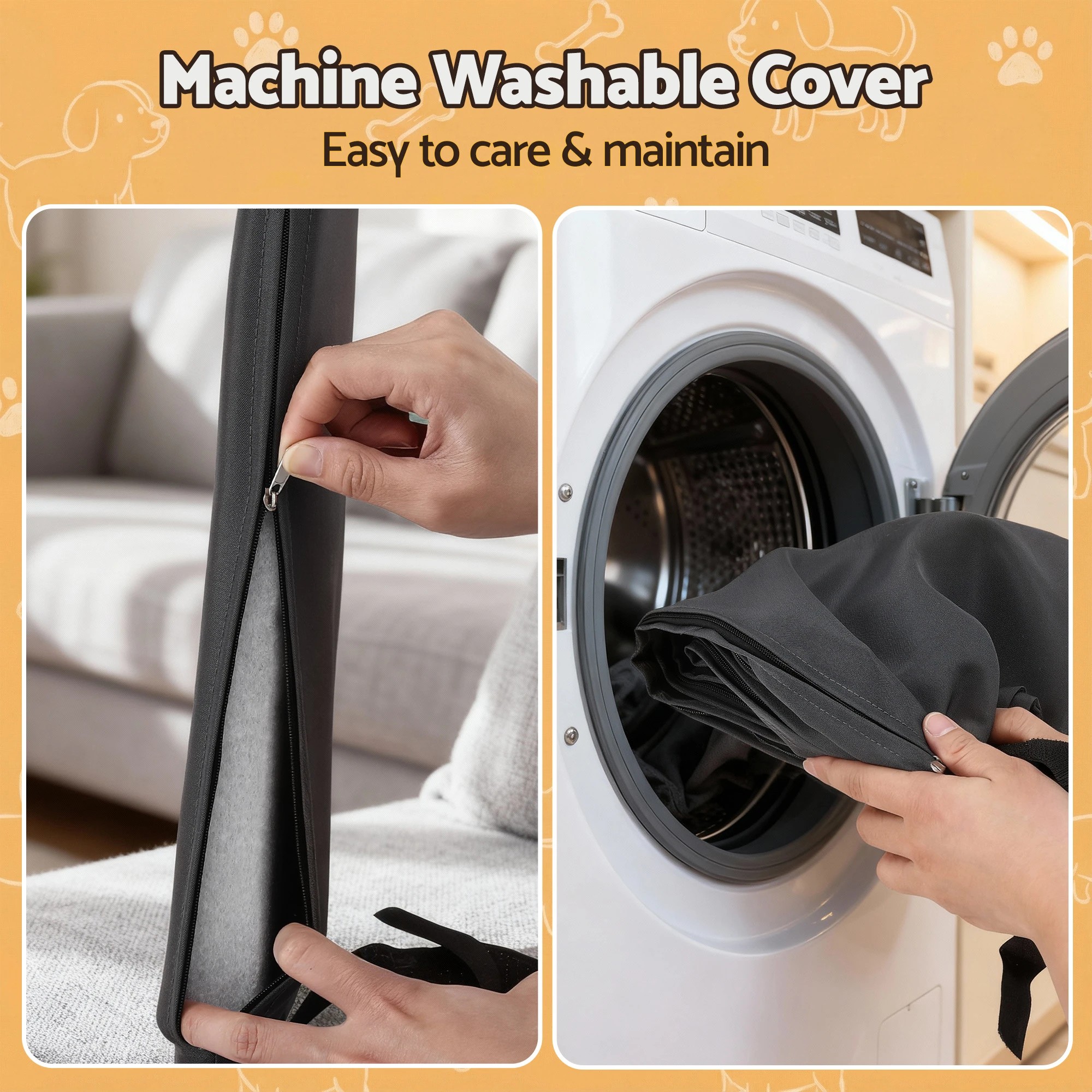 4 i.Pet 2in1 Dog Kennel Crate Furniture Bedding en House Indoor - Natural, 4 of 6