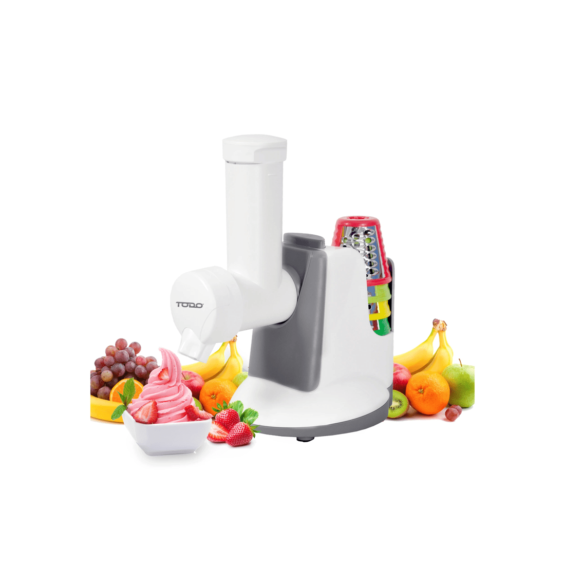 4 TODO 2 In 1 Frozen Fruit Dessert Maker Electric Salad Maker Food Chopper Shredder, 4 of 6