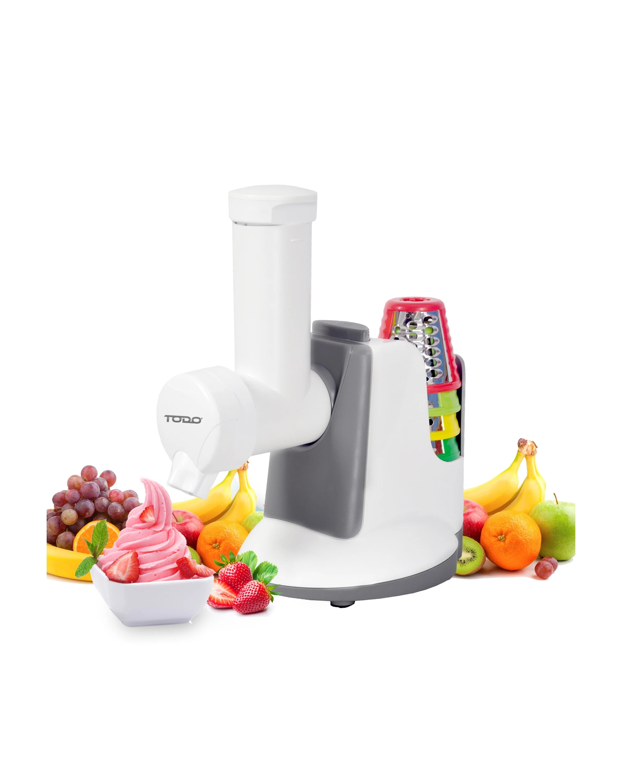 4 TODO 2 In 1 Frozen Fruit Dessert Maker Electric Salad Maker Food Chopper Shredder, 4 of 6