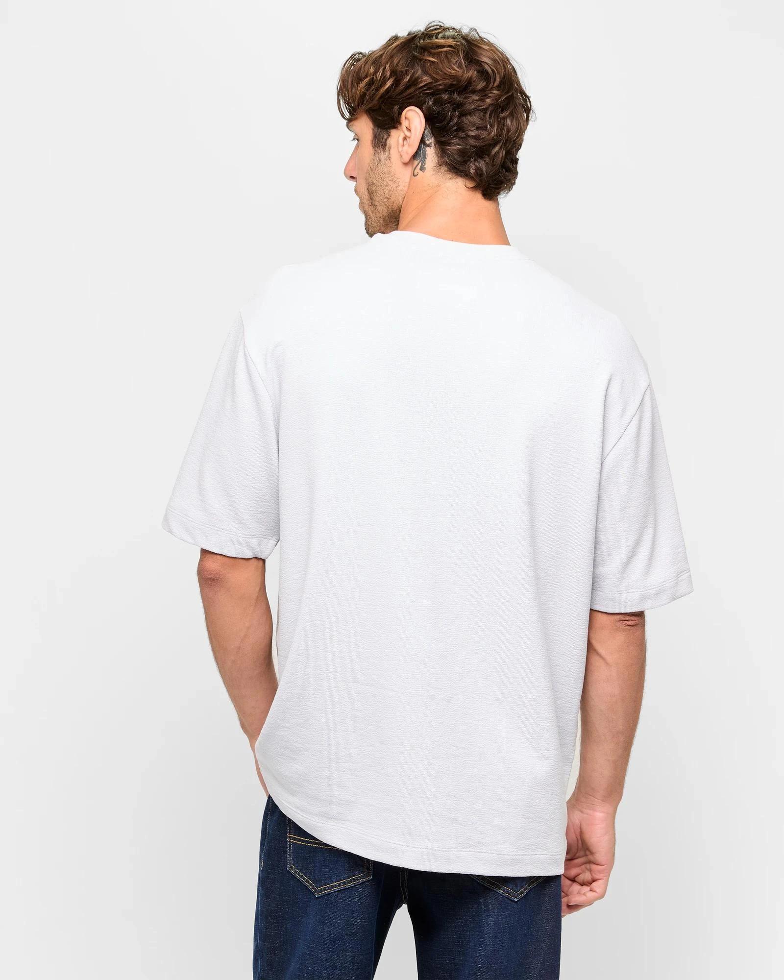 4 Target Australian Cotton Blend Relaxed Textured T-Shirt LIGHT BLUE, 4 of 5