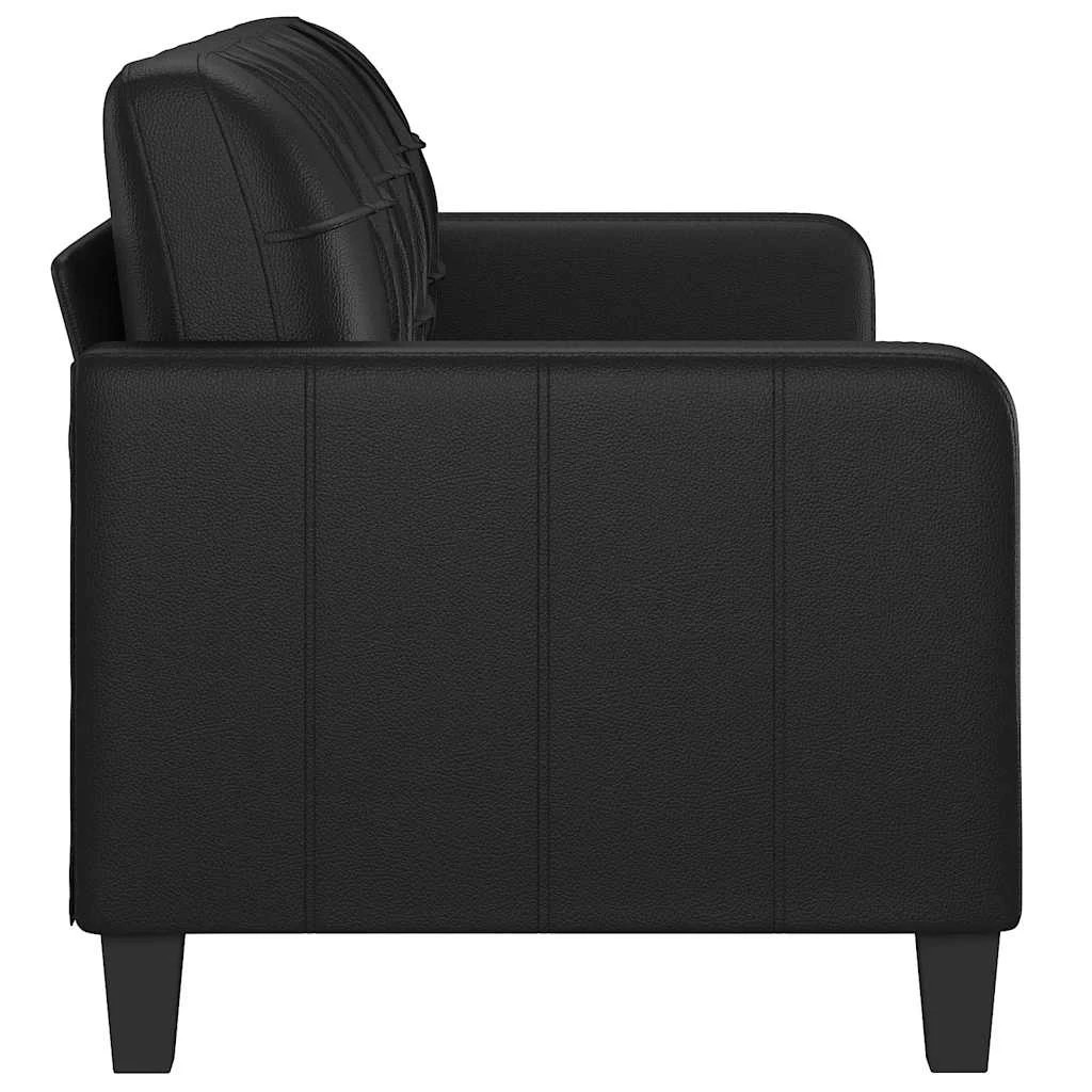4 Vidaxl 3-seater Sofa Faux Leather - Black, 4 of 9