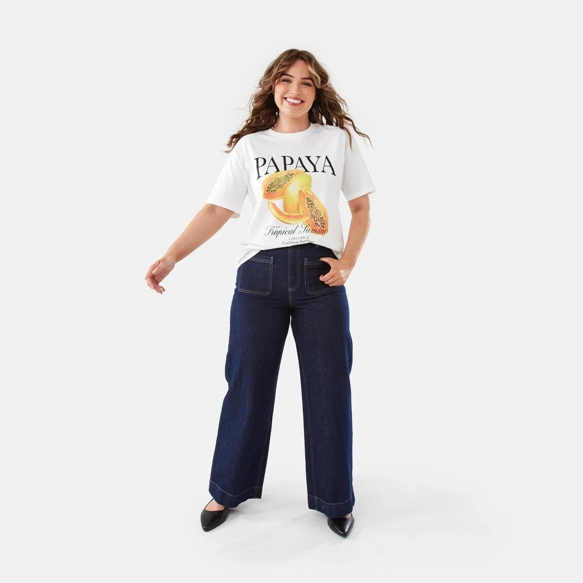 3 Short Sleeve Oversized Boyfriend T-shirt Papaya, 3 of 7