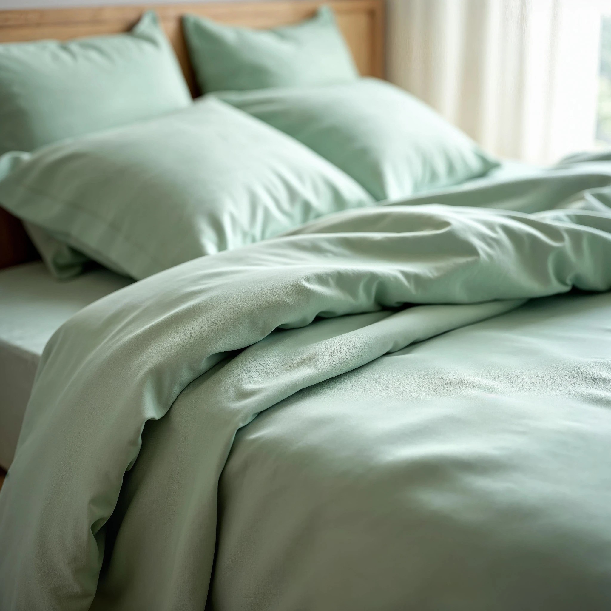 4 Royal Comfort 1200 Thread Count Sheet Set 4 Piece Ultra Soft Touch Bedding - Double Bed - Green, 4 of 4