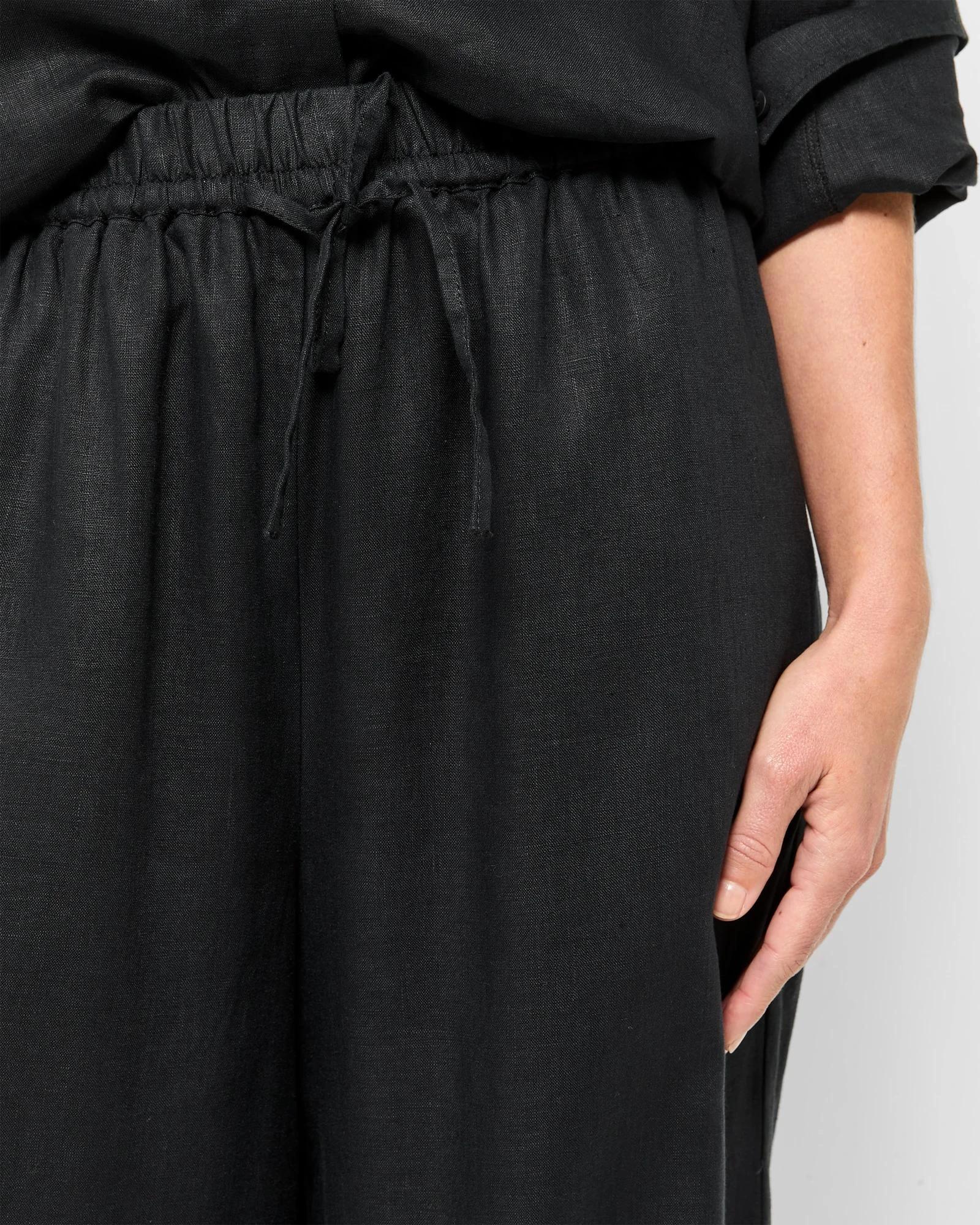 5 Target European Linen Wide Leg Pants BLACK, 5 of 5