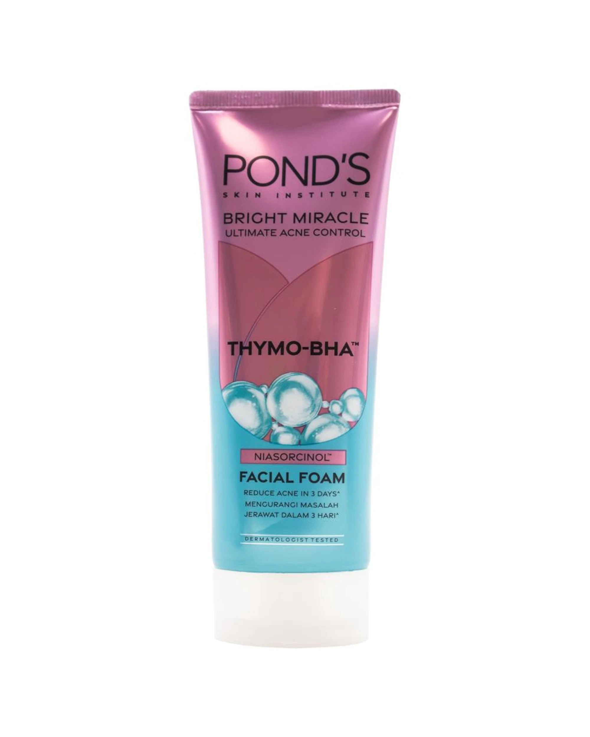 1 Ponds Bright Miracle Acne Control Foam Facial Cleanser Skin Care 100g - Clear, 1 of 2
