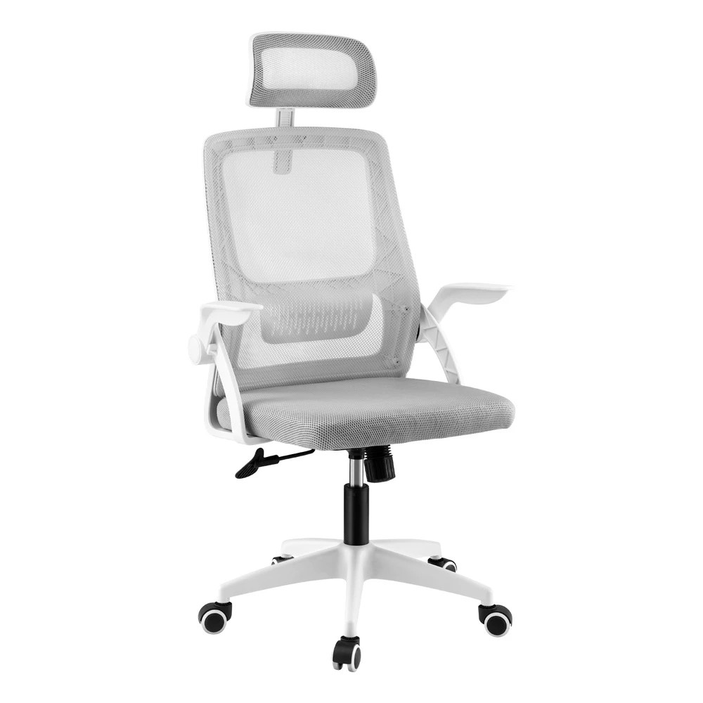 1 Artiss Ergonomic Office Chair Computer Desk Chairs Headrest Adjustable - Grey, 1 of 5