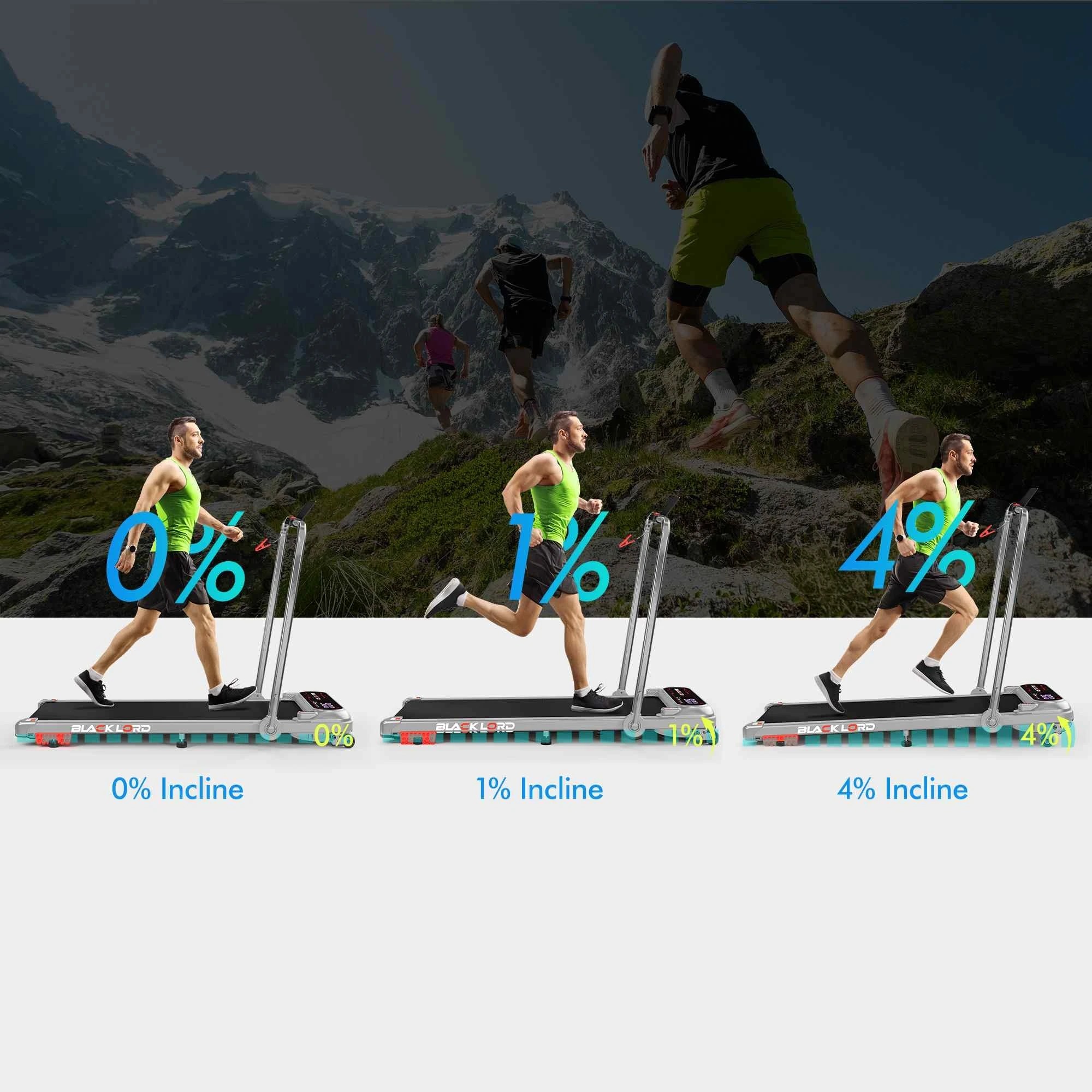 7 Black Lord Treadmill Electric Walking Pad Incline Shock Absorbers Foldable - Silver, 7 of 10