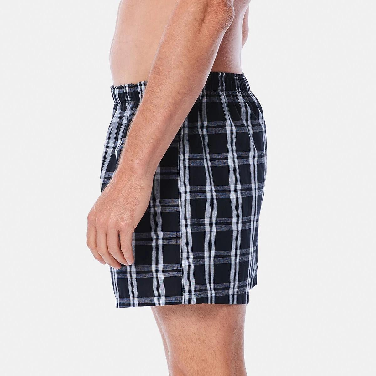 5 3 Pack Alpha Classic Woven Boxers Blkchkpk, 5 of 7