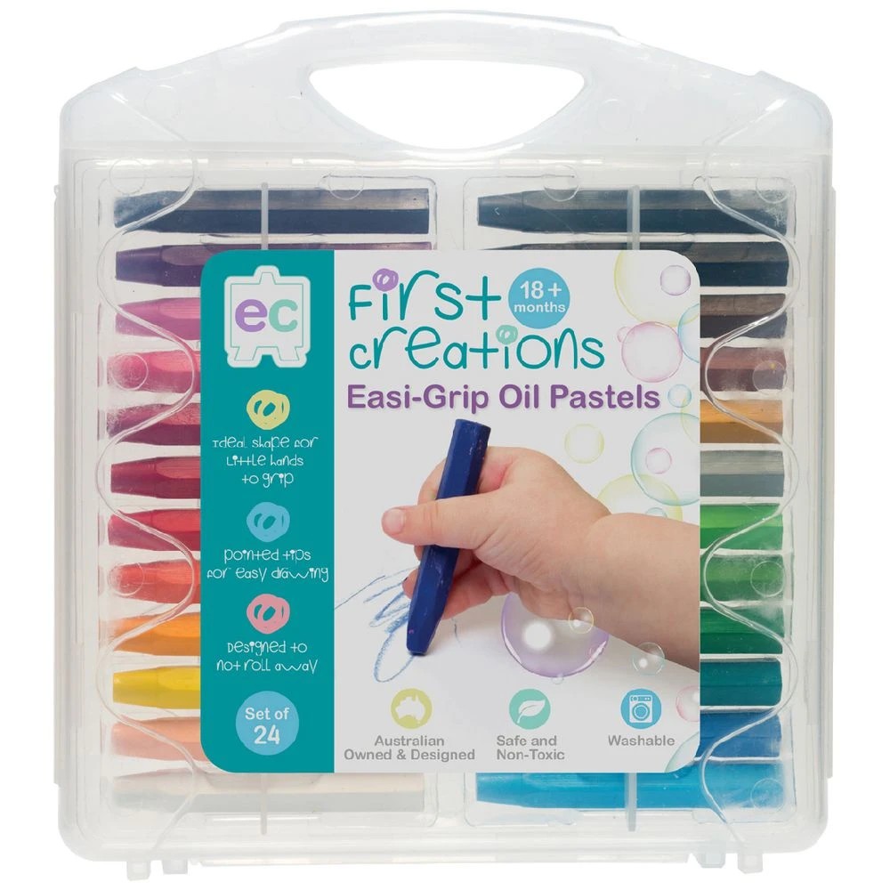 1 First Creations Easi-Grip Oil Pastels 24 Pack, 1 of 4