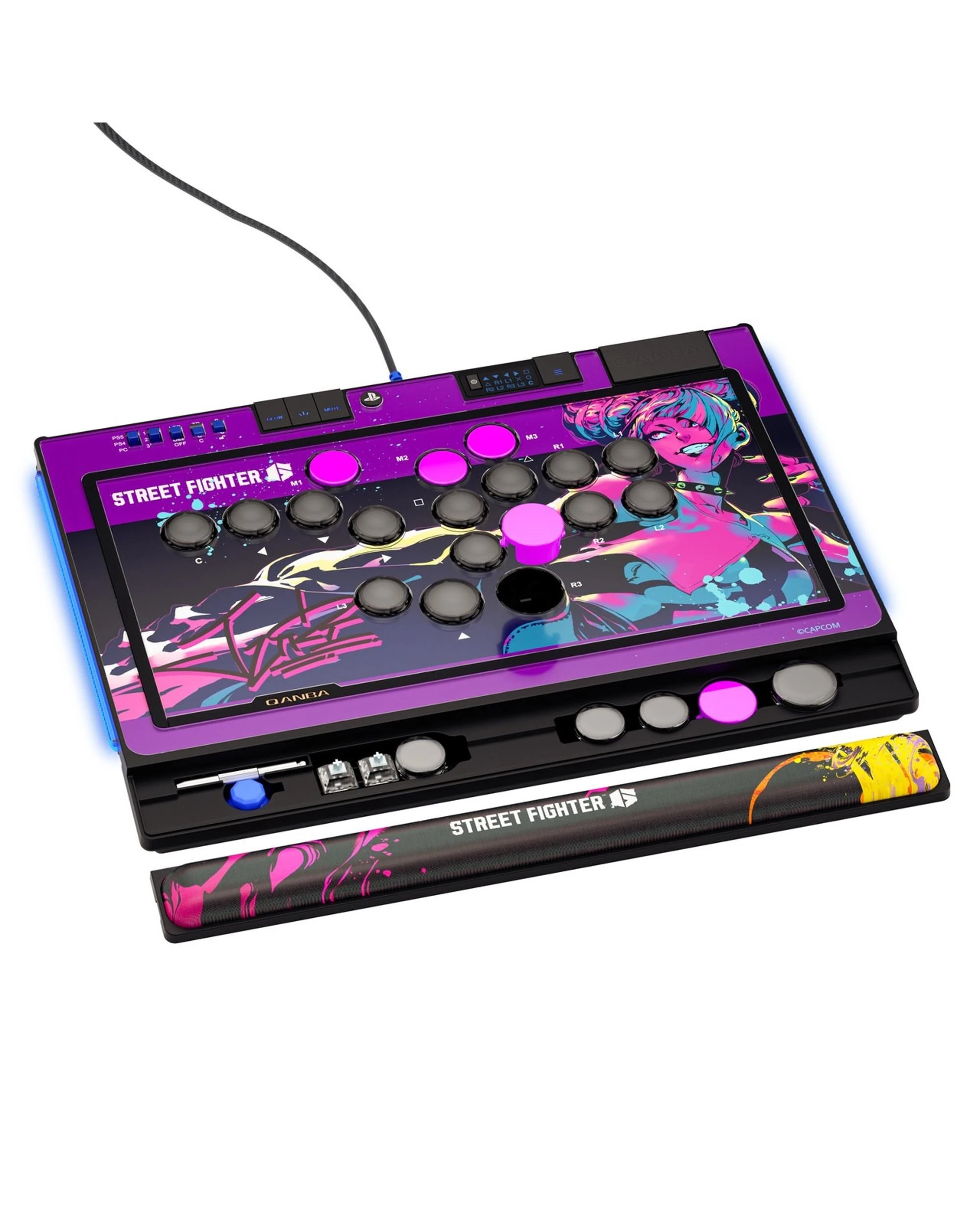 5 QANBA SAPPHIRE S1 Leverless Arcade Controller for PS5, PS4 and PC - Juri, Street Fighter Edition, 5 of 7
