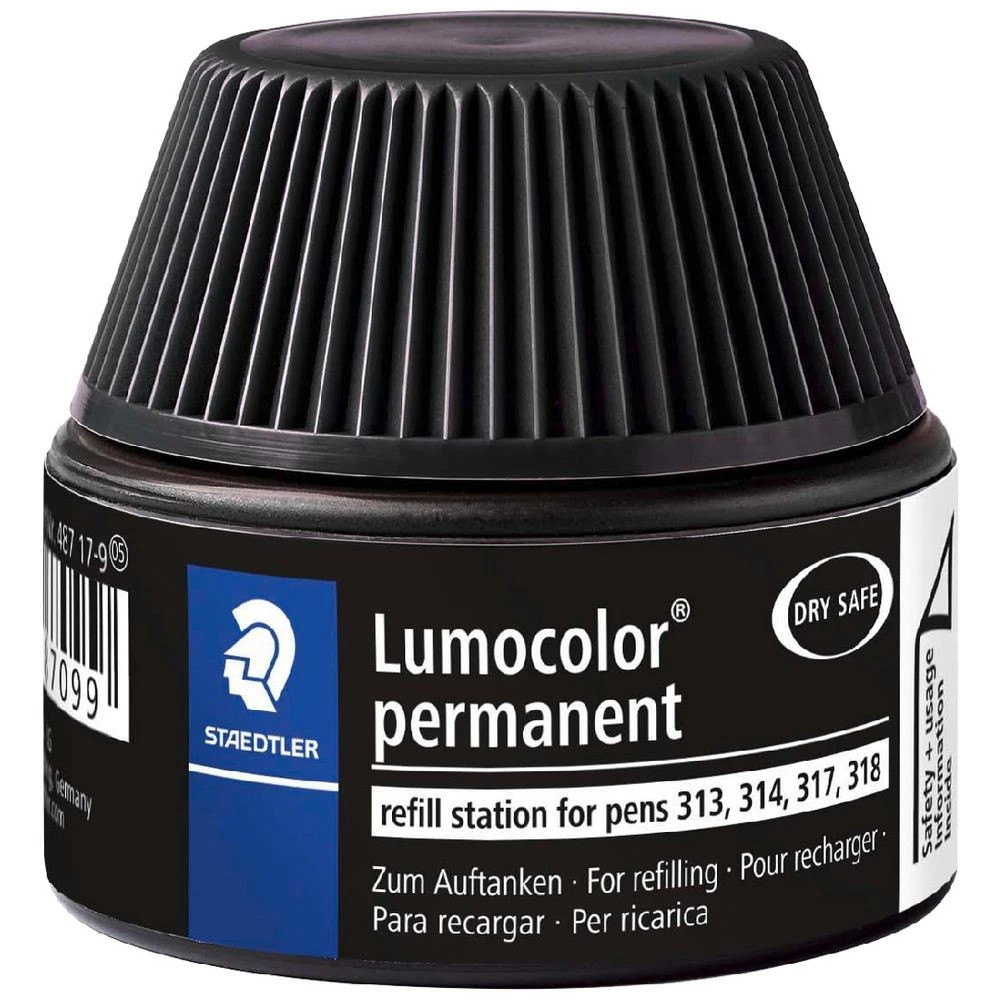 1 Staedtler Permanent Universal Pen Refill Station 15 mL Black, 1 of 2