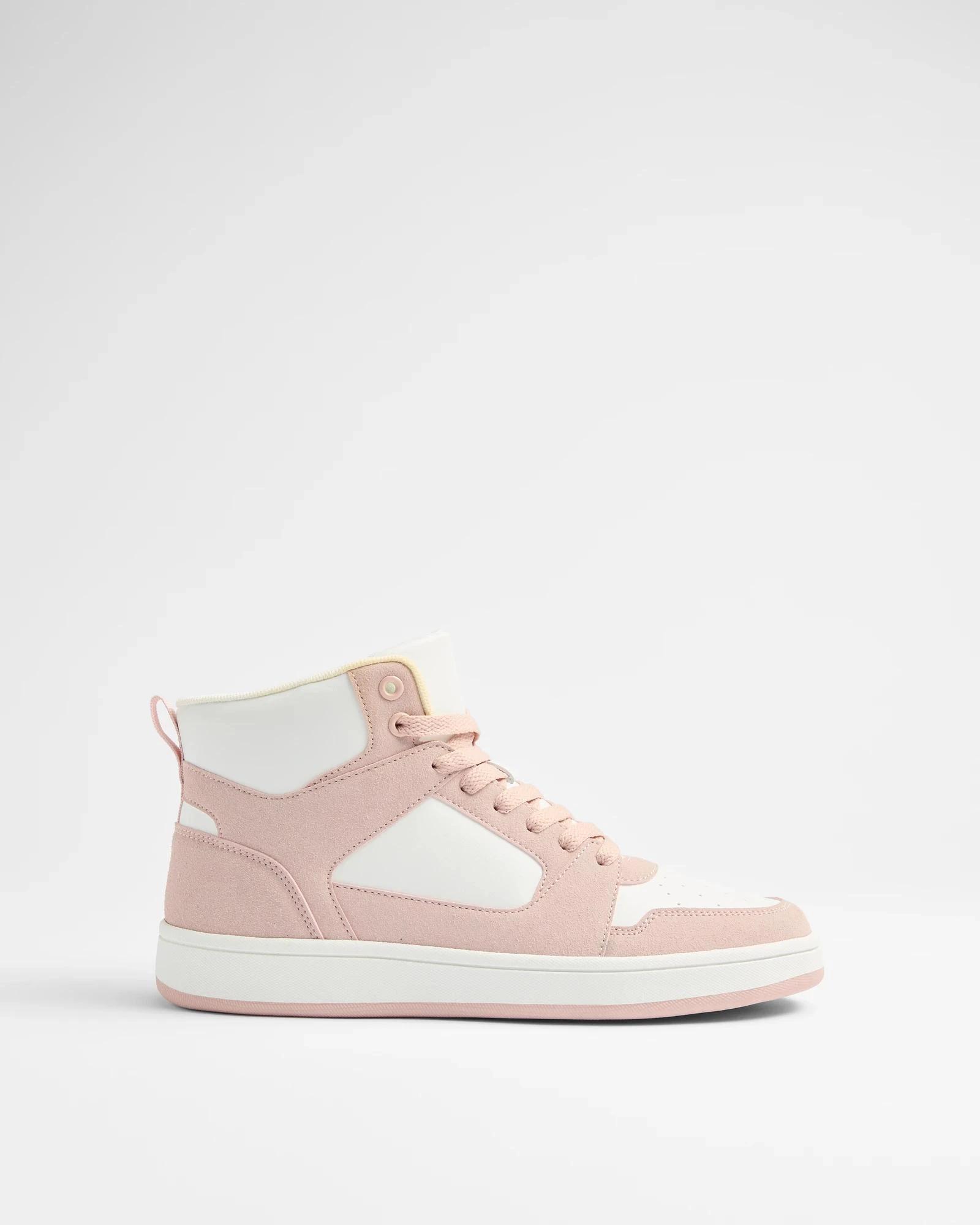 1 Target Girls Senior Retro Hightop Sneaker PINK, 1 of 2