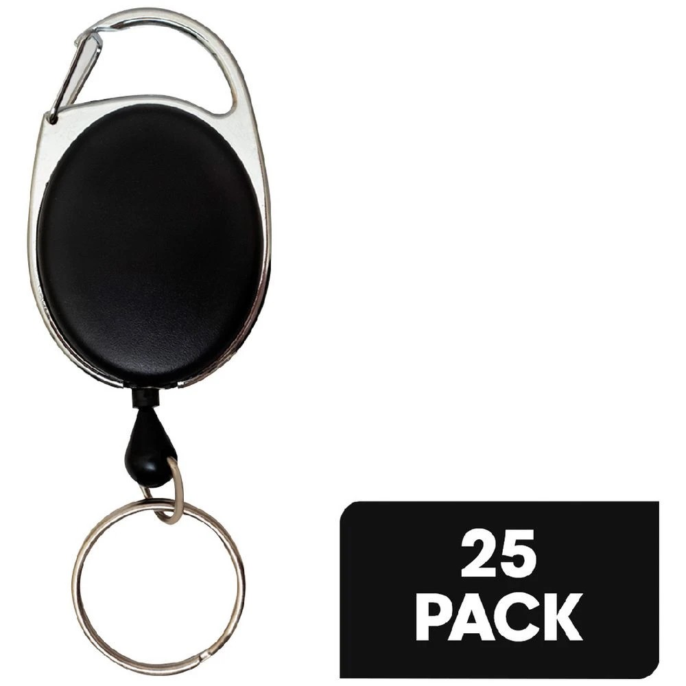 1 J.Burrows Snaplock Key Reels 25 Pack Black, 1 of 4