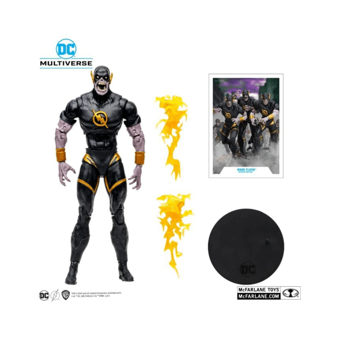 2 McFarlane Toys DC Multiverse Gold Label Dark Nights: Death Metal Speed Metal Dark Flash 7 inch Action Figure, 2 of 9