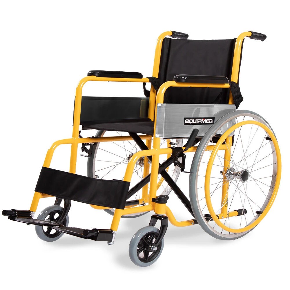 1 Equipmed Kids Paediatric Foldable Wheelchair - Yellow, 1 of 1