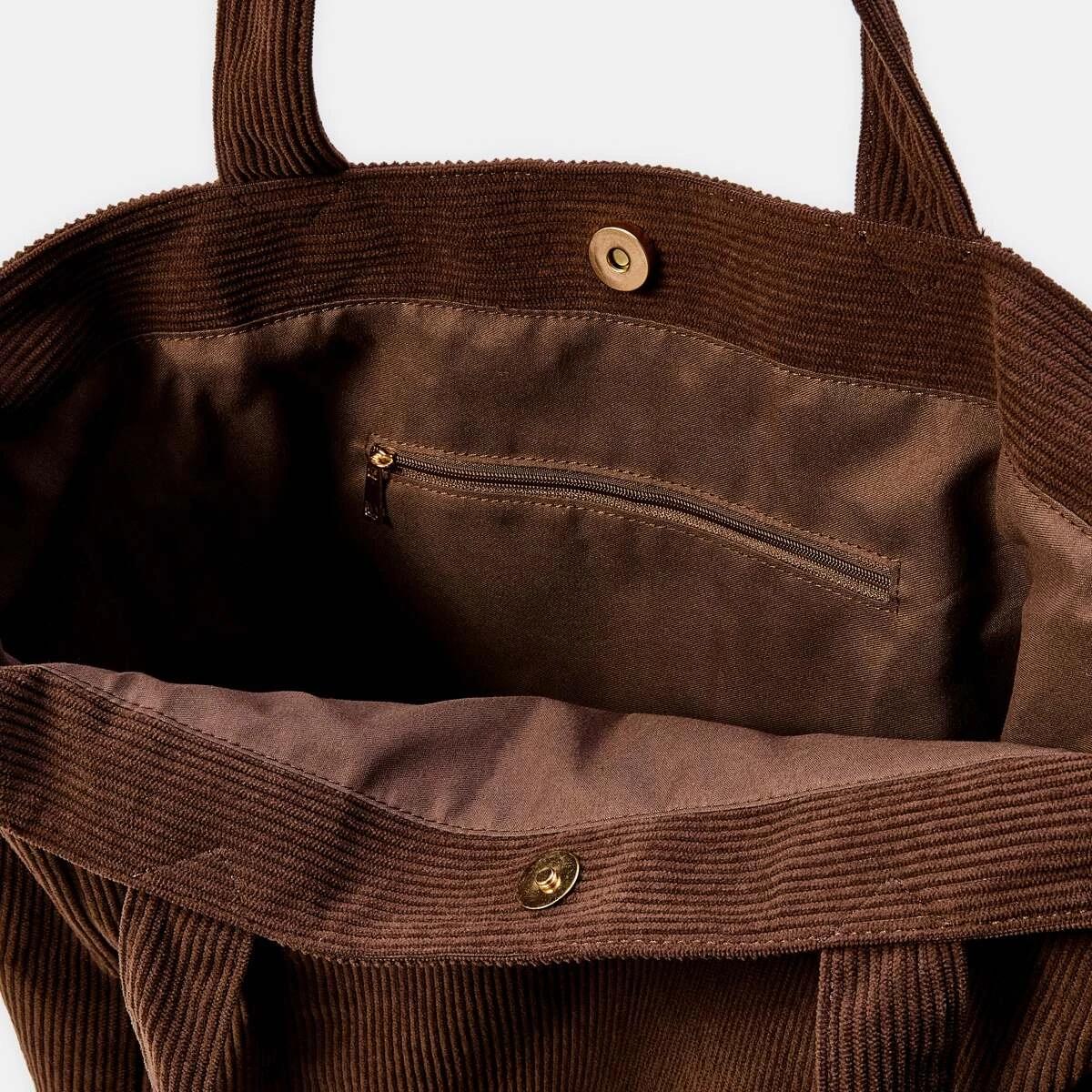 4 Corduroy Tote Bag Melt Brown, 4 of 5