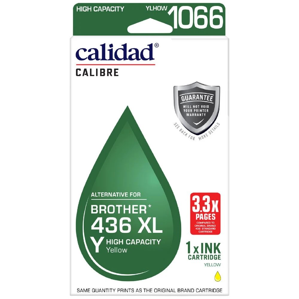 1 Calidad Brother LC436XL Ink Cartridge Yellow, 1 of 7