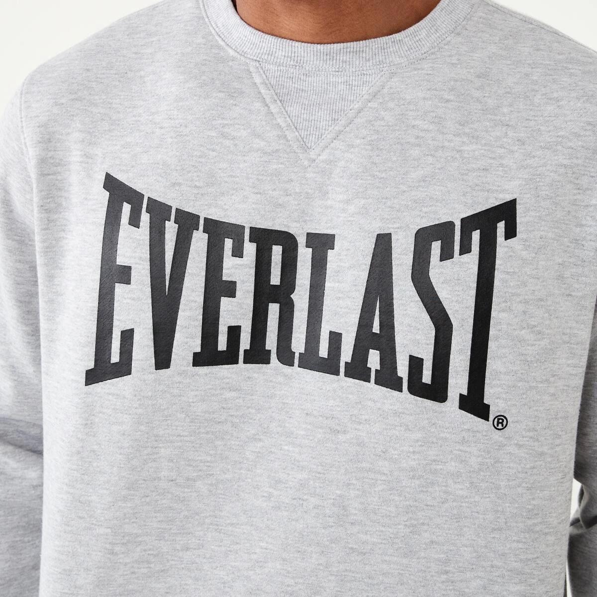 5 Everlast Mens Crew Neck Sweatshirt Grey Marle, 5 of 6