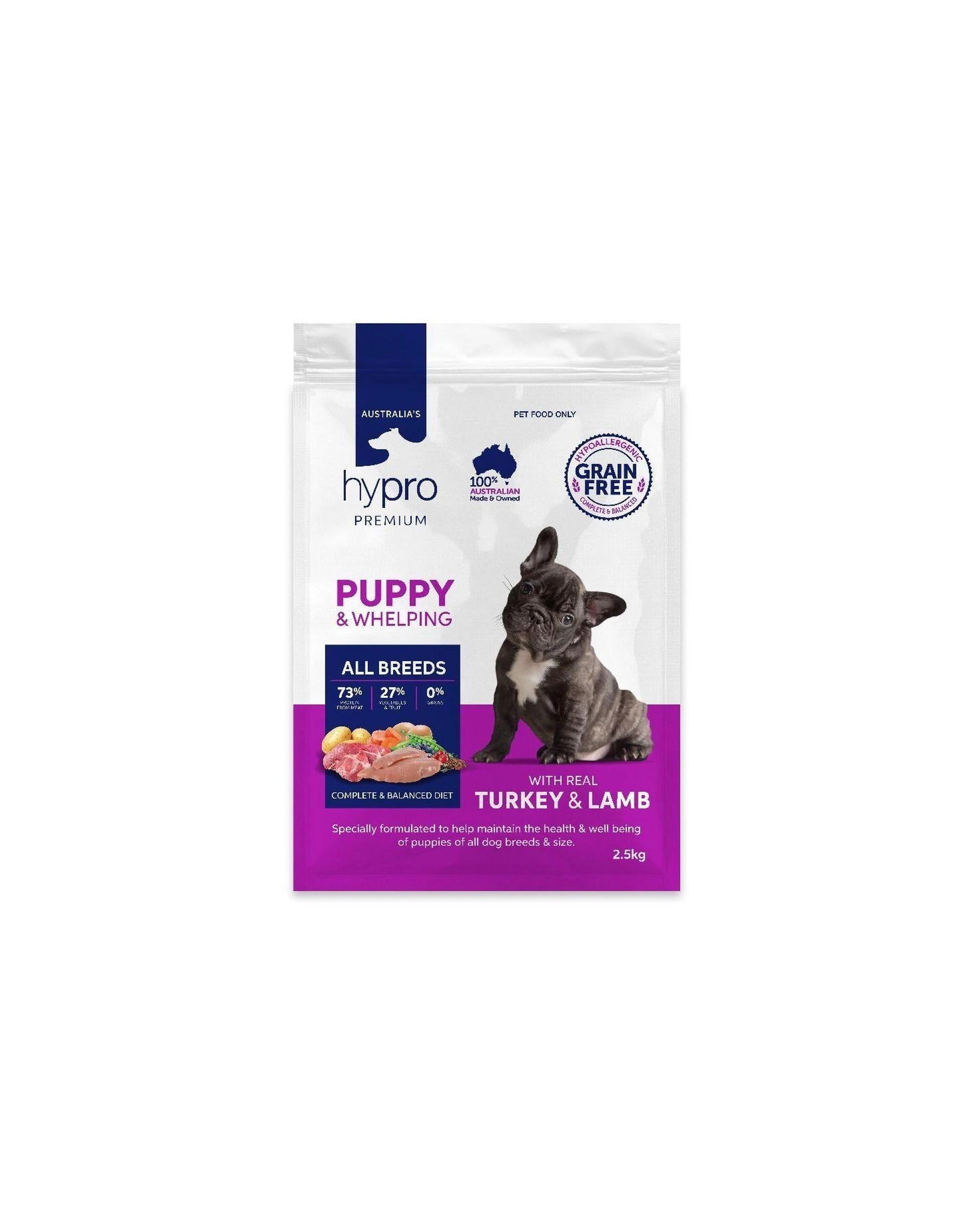 1 Hypro Premium Puppy All Breeds Grain-Free Dry Dog Food Turkey & Lamb 2.5kg, 1 of 1