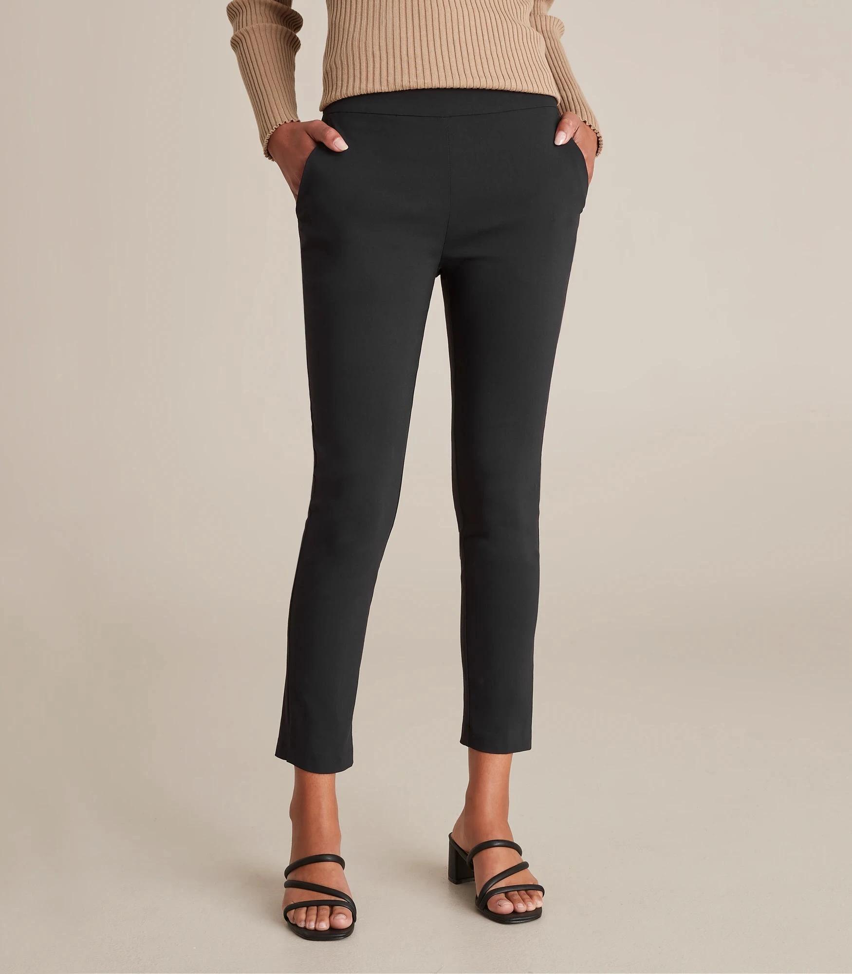 6 Preview Carrie Ankle Length Bengaline Cigar Pants BLACK, 6 of 10