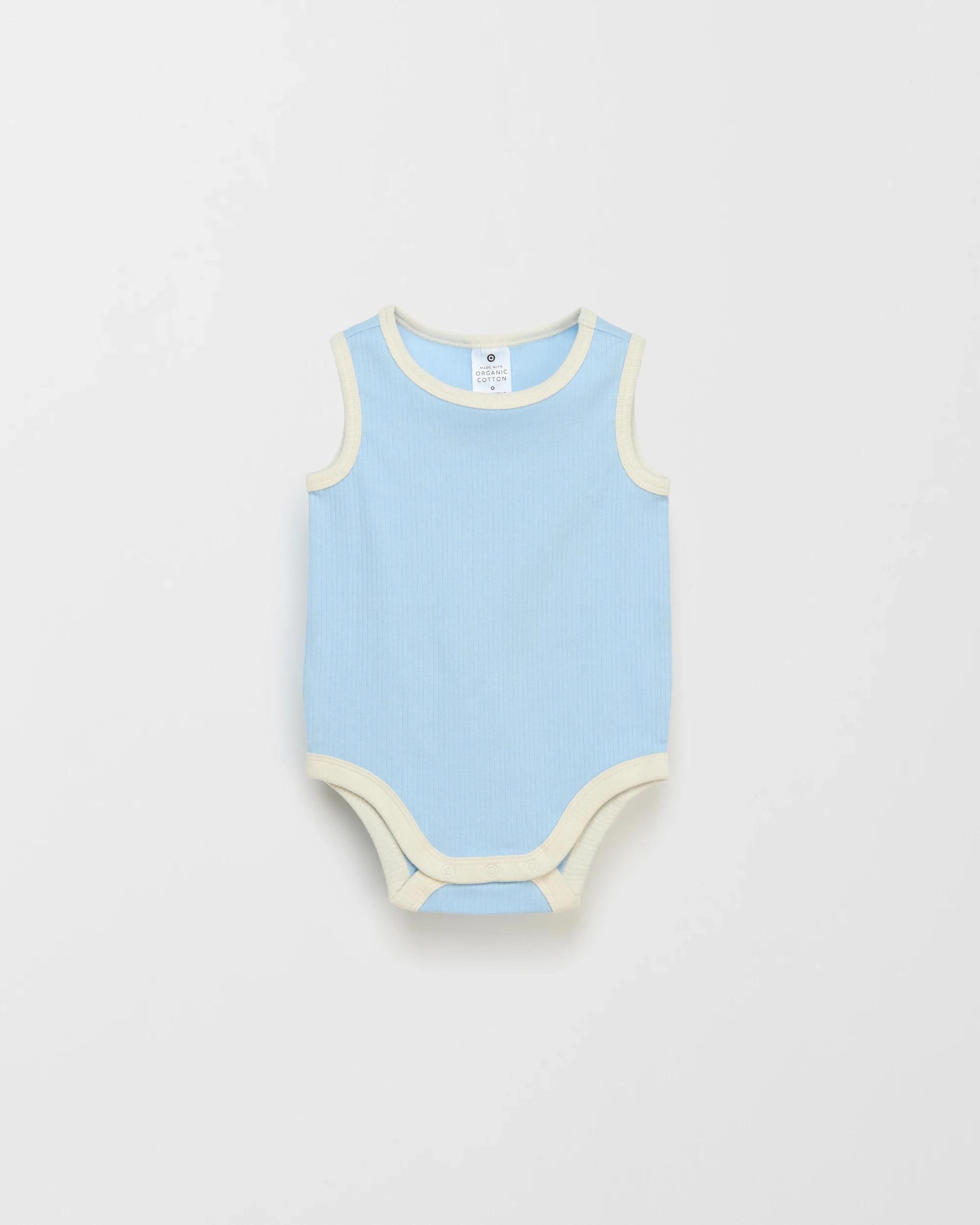 3 Target Baby Organic Cotton Baby Rib Bodysuit 3 Pack RETRO STRIPE, 3 of 4