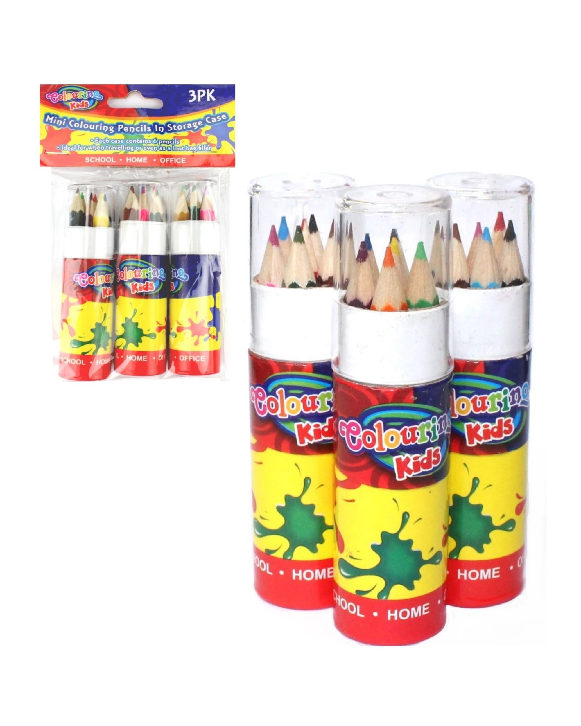 2 Mini Coloured Pencil Tubes (Pack of 3), 2 of 4