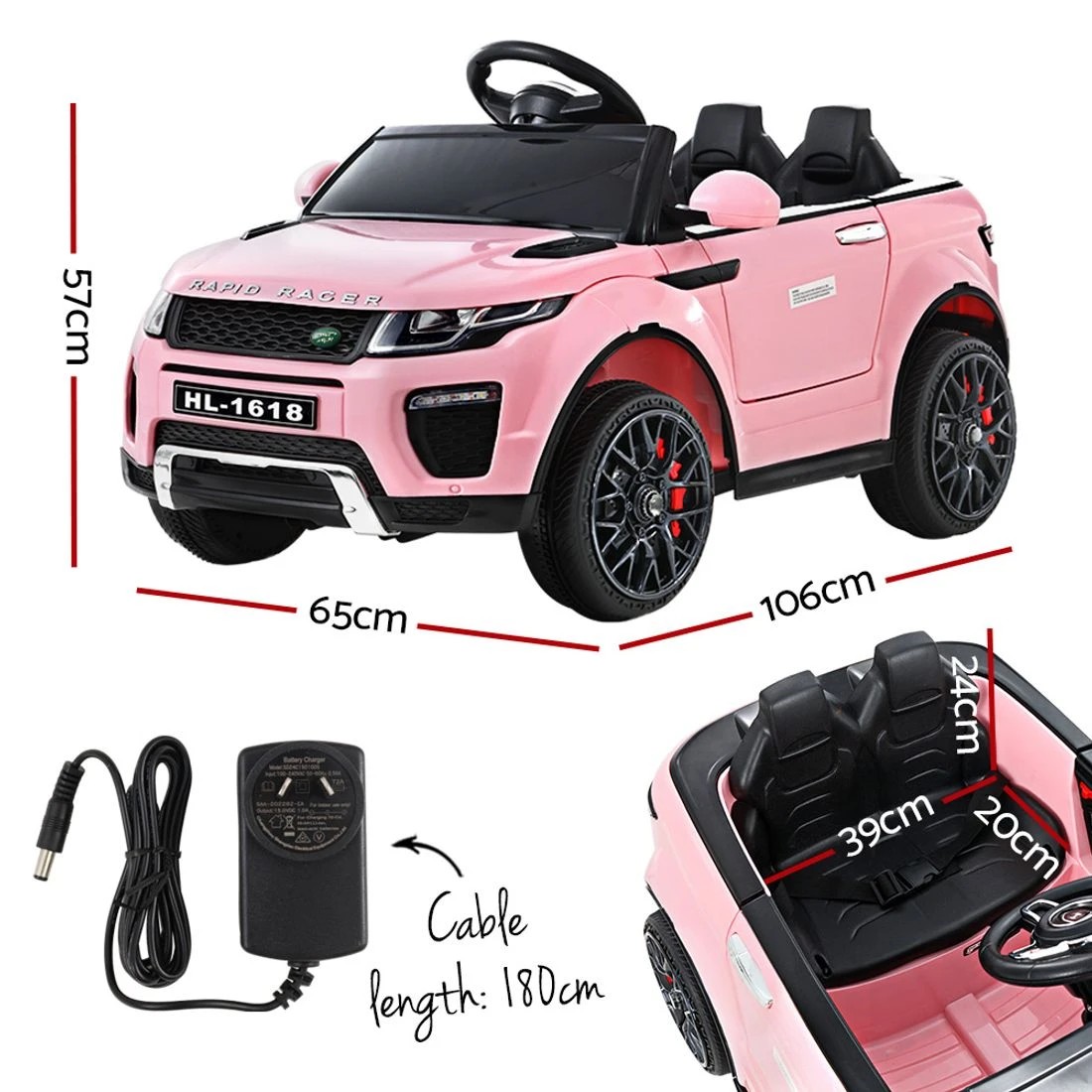 1 Rigo Kids Electric Ride On Car Toy Cars Remote 12V - Pink, 1 of 7