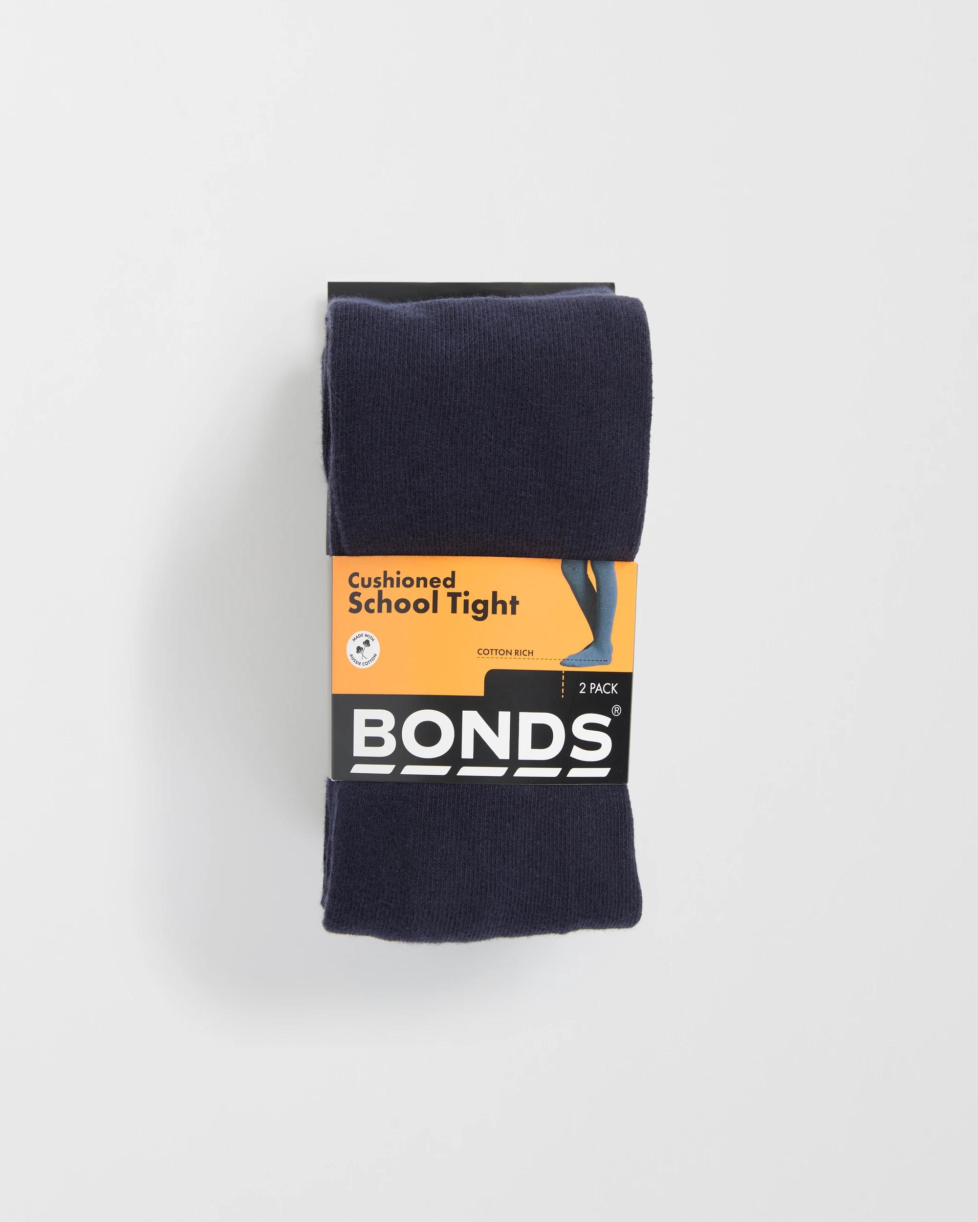 6 Bonds Cushioned School Tights 2 Pack NAVY, 6 of 6