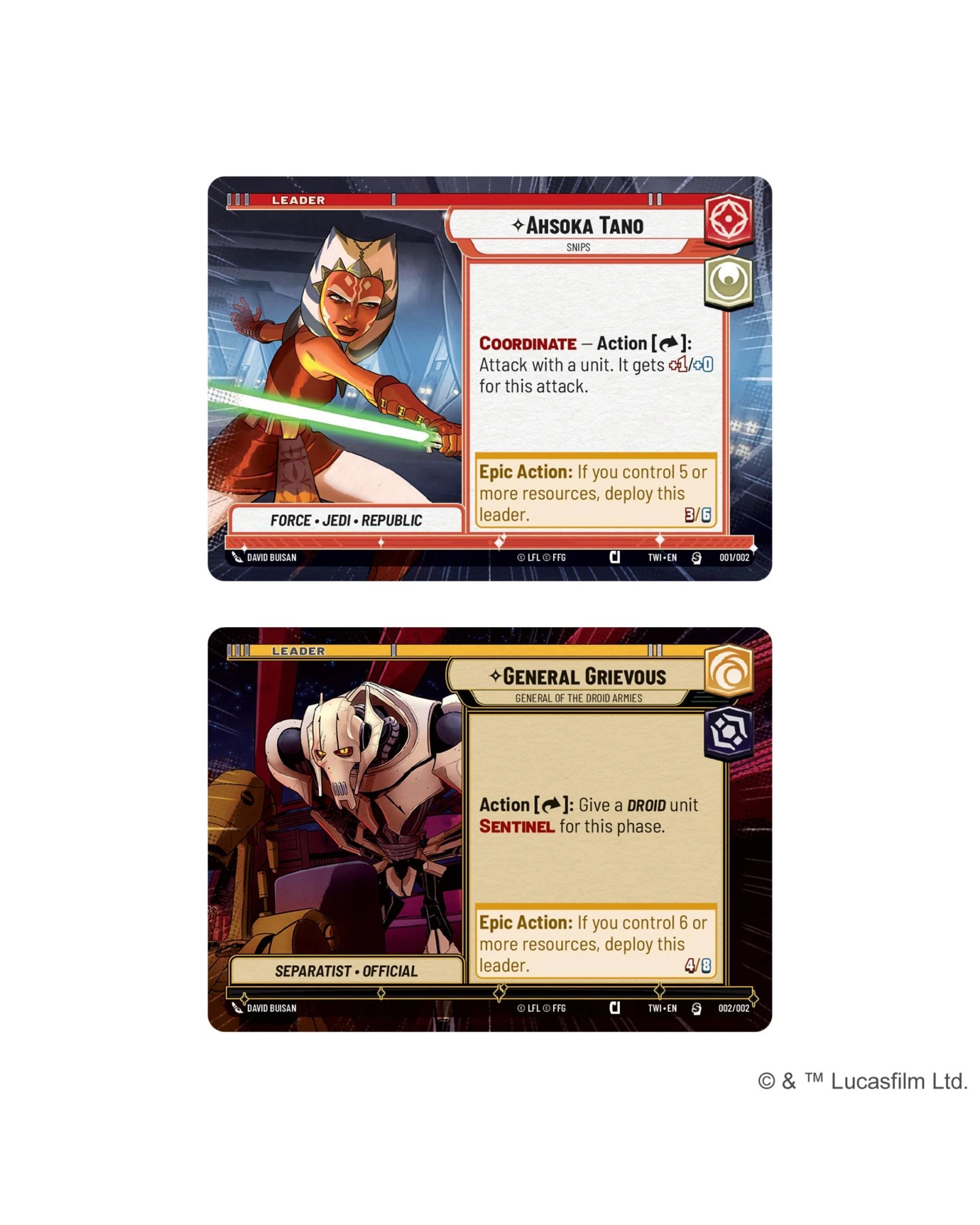 2 Fantasy Flight Games Star Wars Unlimited: Twilight of the Republic Trading Card Two Player Starter Set, 2 of 3