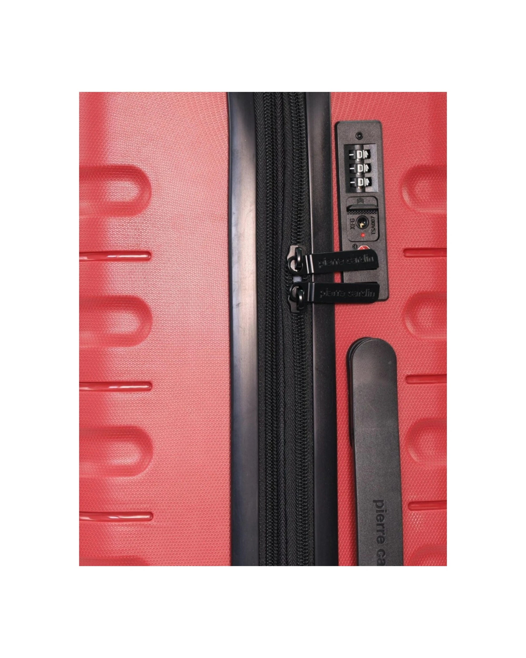 4 Pierre Cardin 4 Wheel Cabin Hard-Shell Suitcase Travel Luggage 54cm - Red, 4 of 4