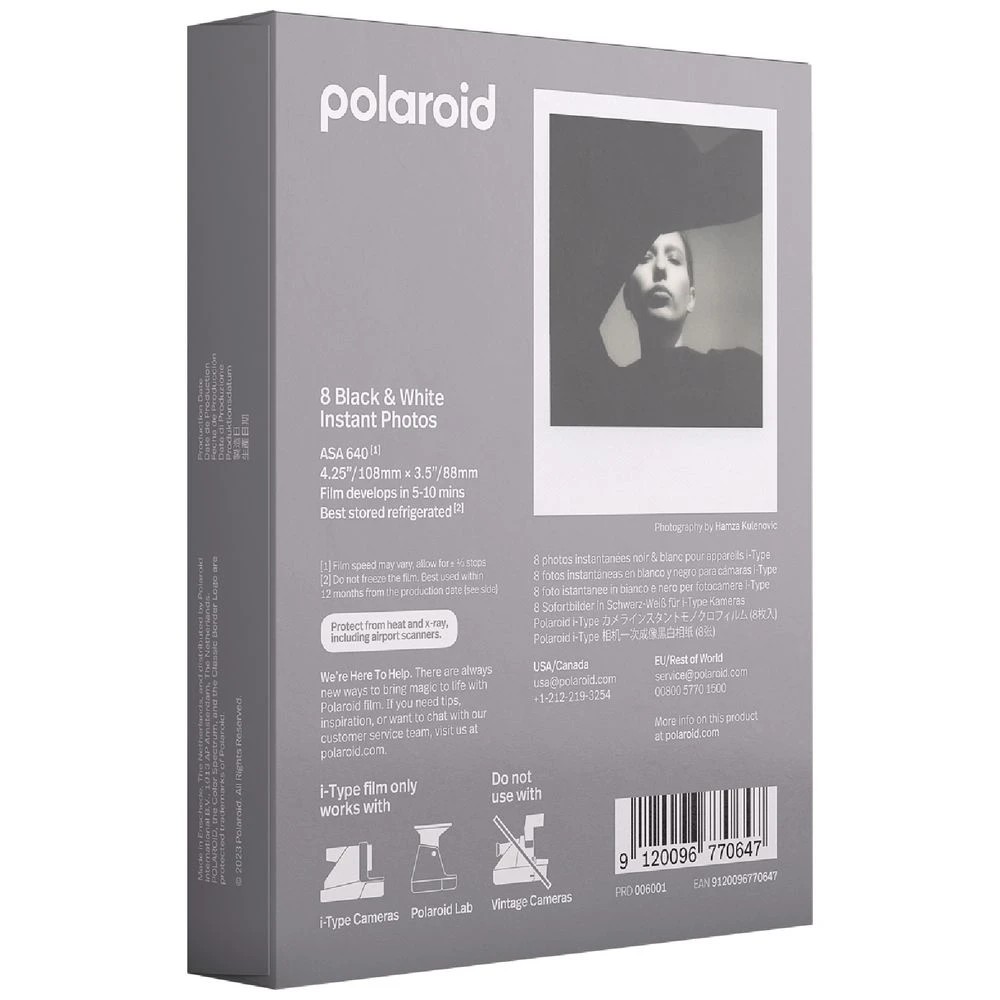 4 Polaroid Black and White Film for i-Type Camera 8 Pack, 4 of 4