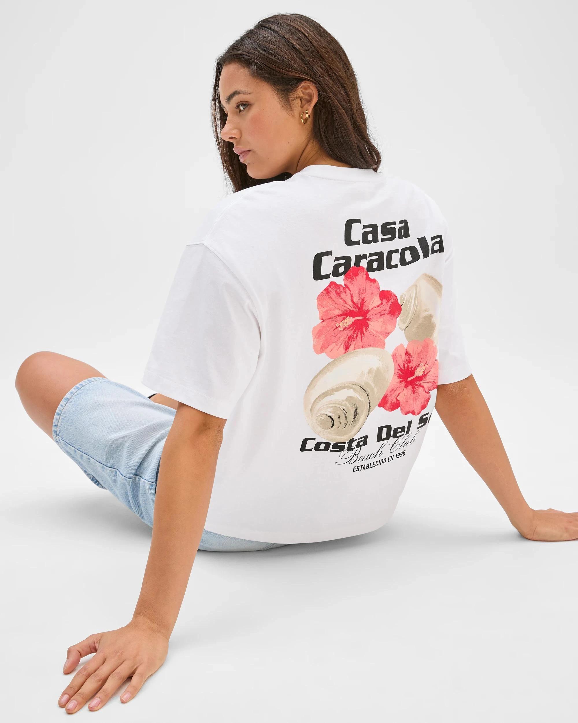 1 Lily Loves Australian Cotton Oversized Printed T-Shirt CASA CARACOLA, 1 of 7