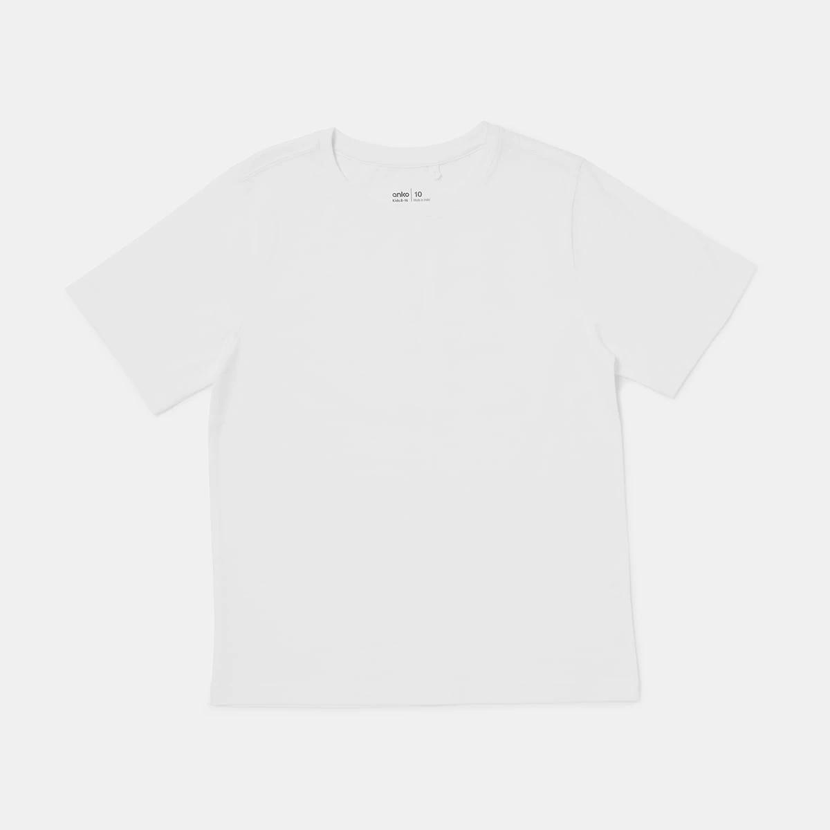 7 Short Sleeve Plain T-shirt WHITE, 7 of 8