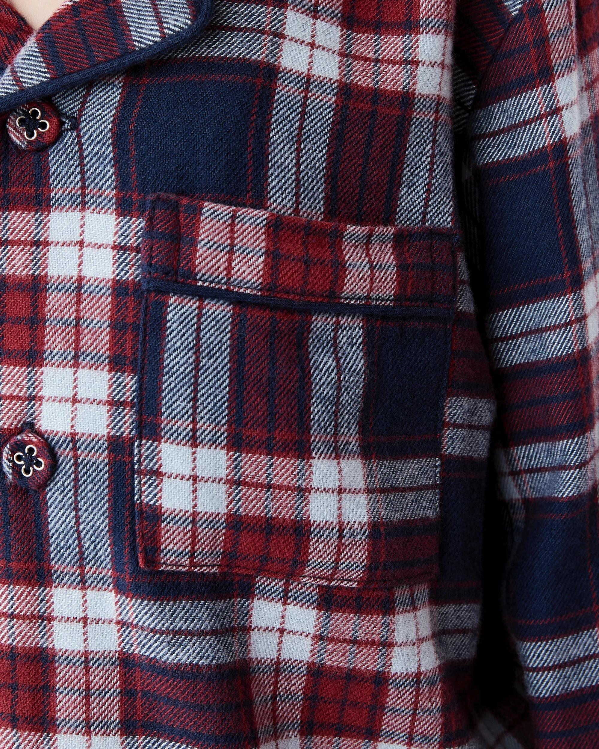 6 Flannel Pyjama Set Red Checks, 6 of 7