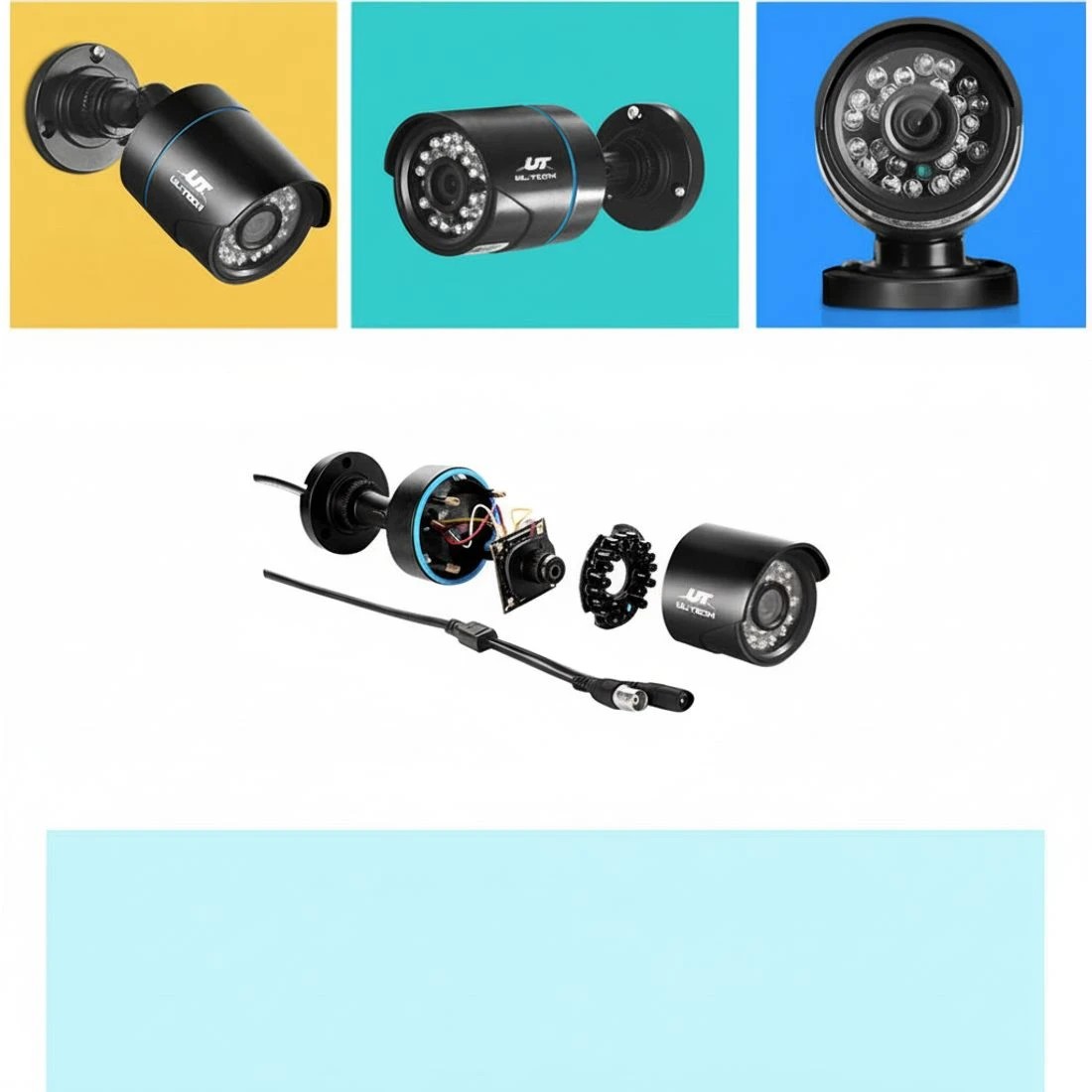 6 UL-TECH 1080P Security Camera System 4CH DVR with 4 CCTV Bullet Cameras - Black, 6 of 8